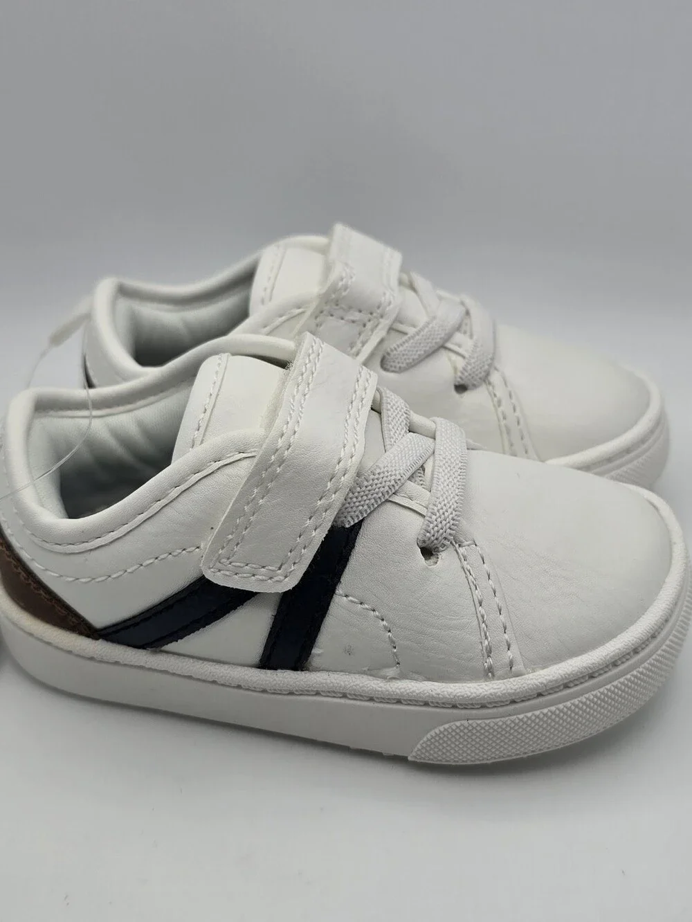 Carter's White Sneakers with Navy Accent for Kids